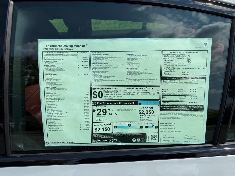 2026 BMW 330i 330i NA xDrive