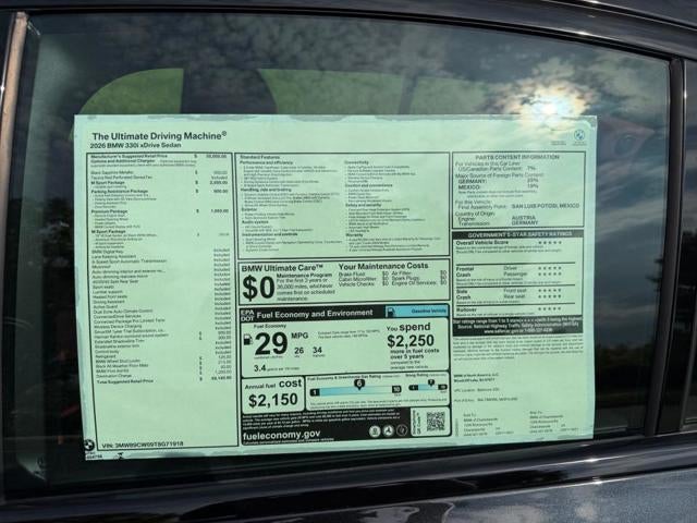 2026 BMW 330i 330i NA xDrive