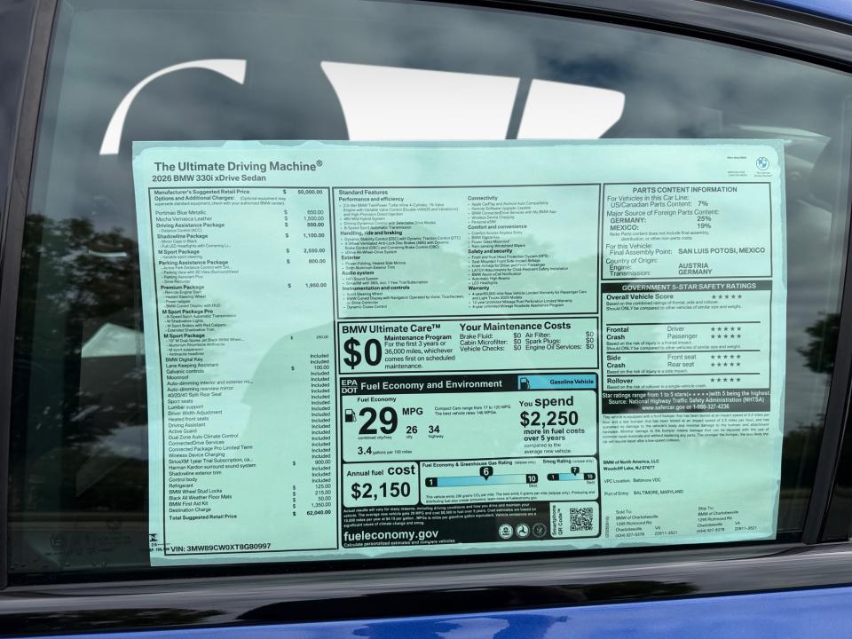 2026 BMW 330i 330i NA xDrive