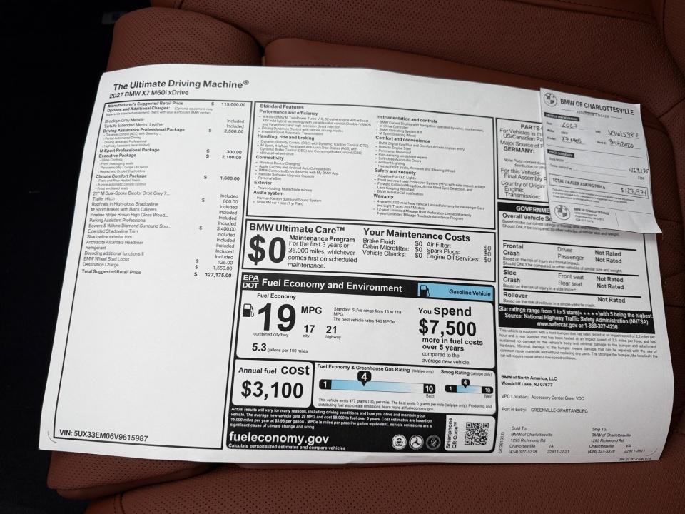 2027 BMW X7 M60i