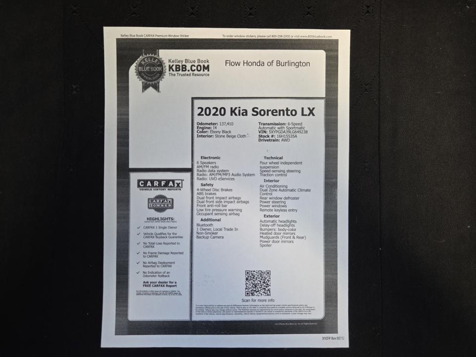 2020 Kia Sorento LX